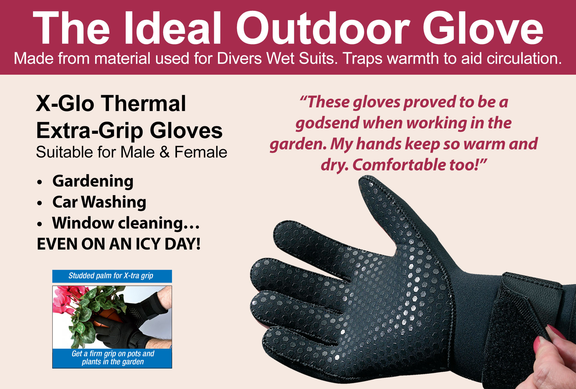X-Glo Thermal Extra Grip Gloves